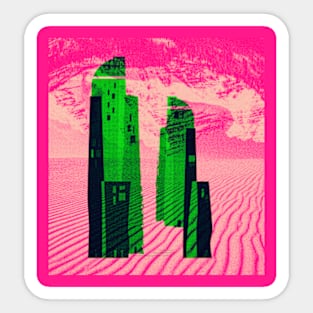 City in the desert Sticker